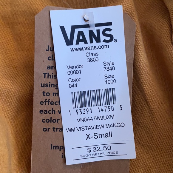 Yellow never worn vans shirt - Picture 4 of 4